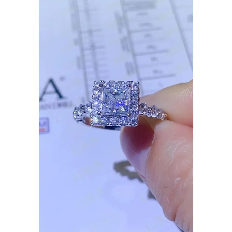 1 Carat Moissanite Square Ring