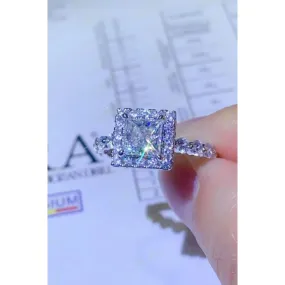 1 Carat Moissanite Square Ring