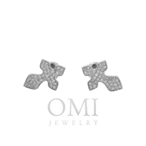 10K GOLD ROUND DIAMOND CROSS EARRINGS 0.44 CTW