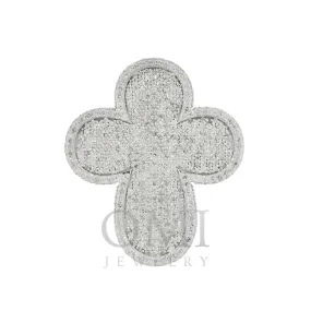 10K GOLD ROUND DIAMOND ROUNDED CROSS RING 3.21 CT