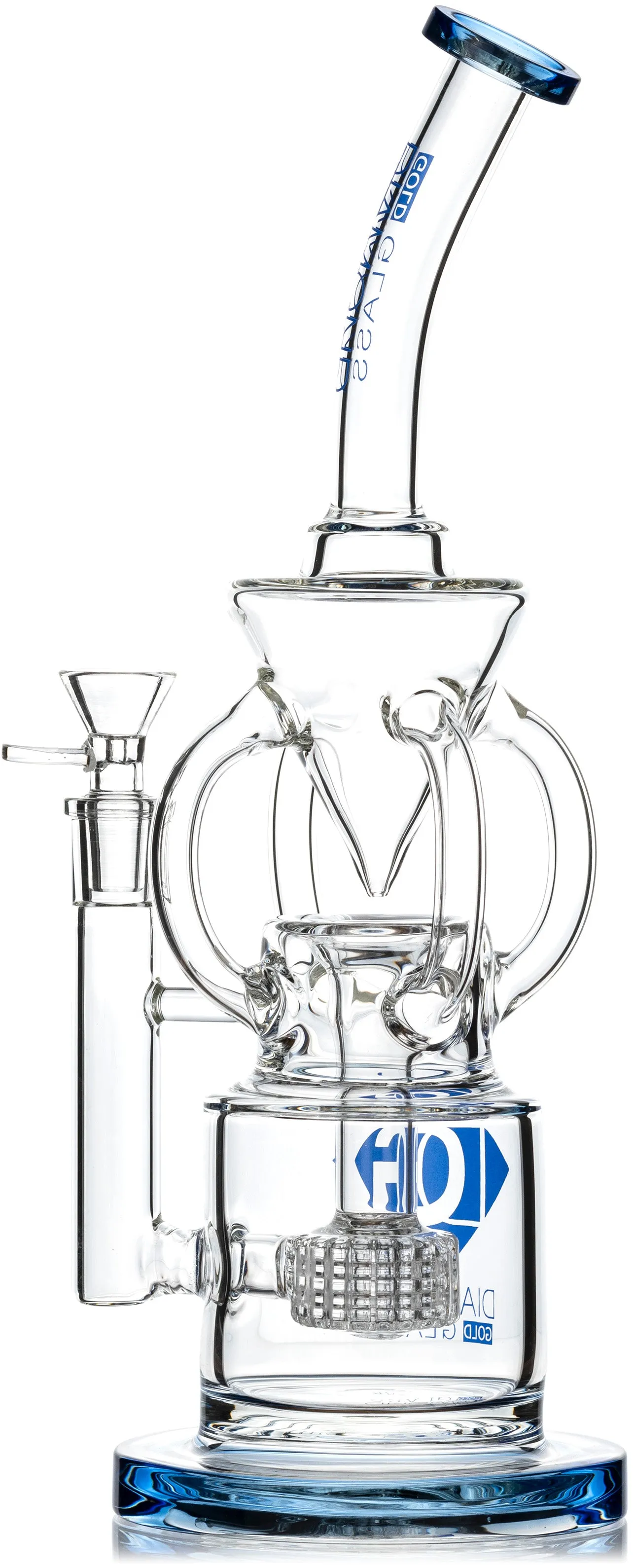 13” Waterfall Recycler Rig, by Diamond Glass (free banger included)