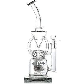 13” Waterfall Recycler Rig, by Diamond Glass (free banger included)