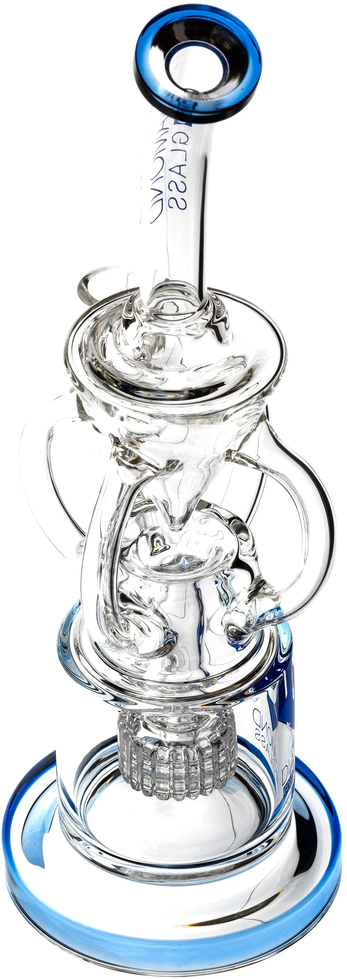 13” Waterfall Recycler Rig, by Diamond Glass (free banger included)