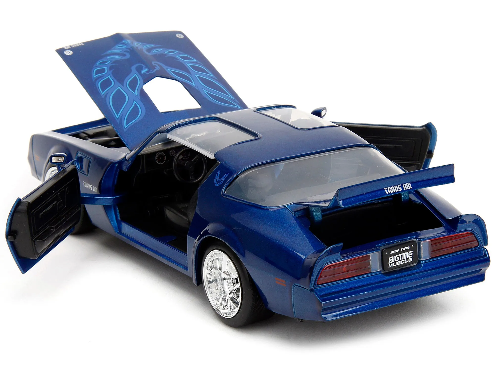 1977 Pontiac Firebird Trans Am Blue Metallic Bigtime Muscle Series 1/24 Diecast Model Car by Jada