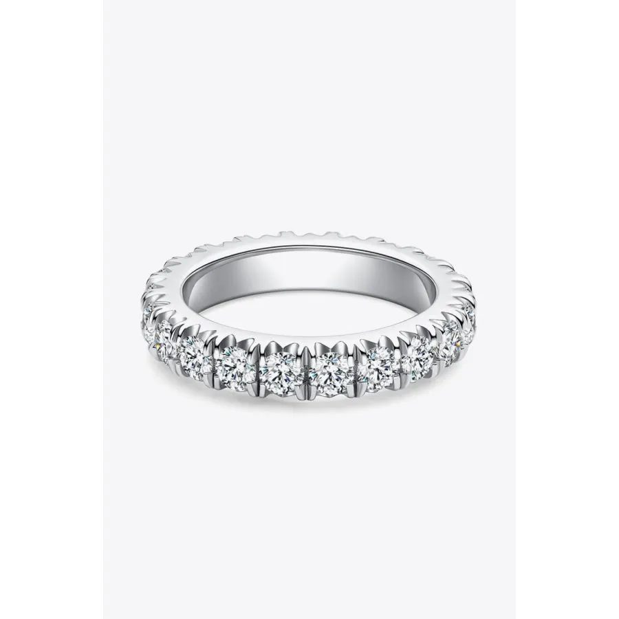 2.3 Carat Moissanite 925 Sterling Silver Eternity Ring