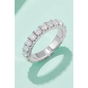 2.3 Carat Moissanite 925 Sterling Silver Eternity Ring