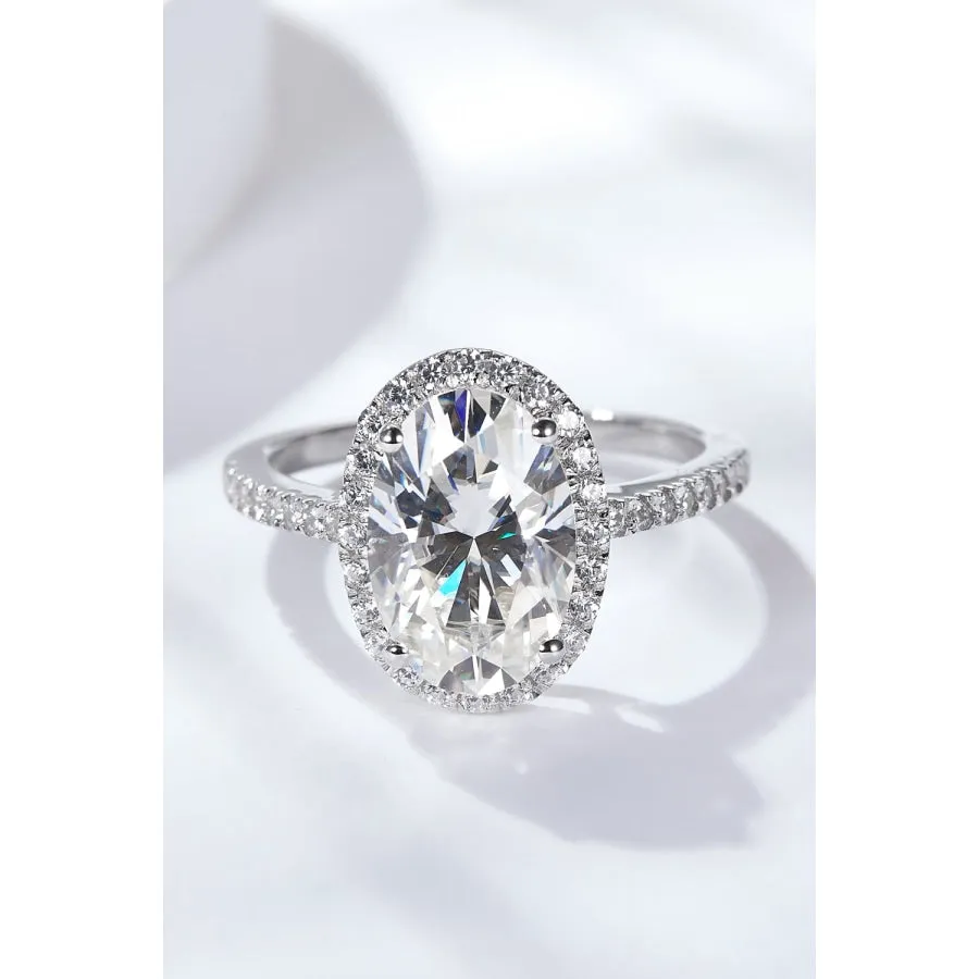 4.5 Carat Moissanite Halo Ring