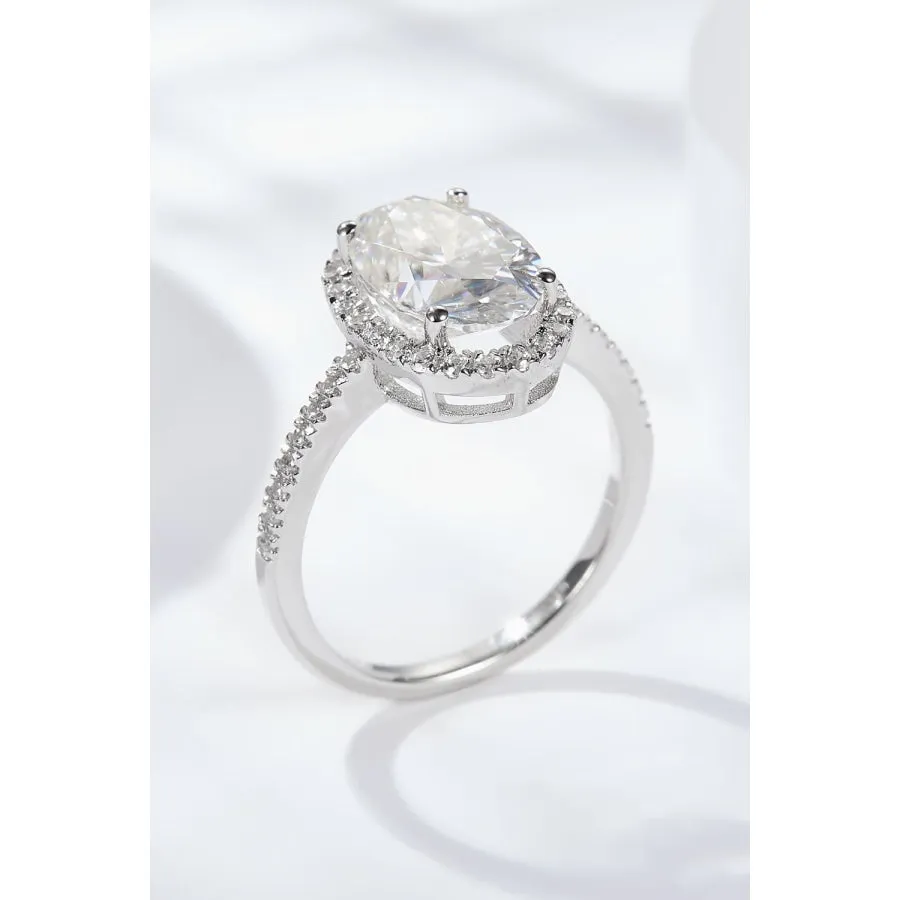 4.5 Carat Moissanite Halo Ring