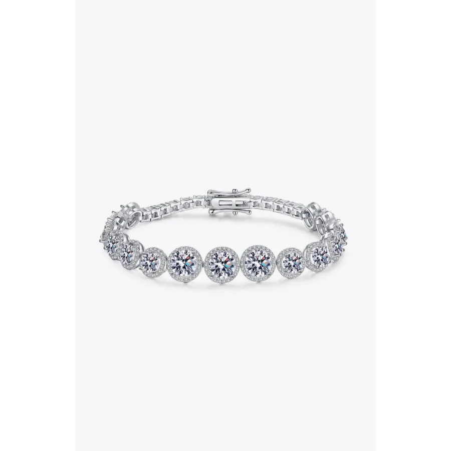 925 Sterling Silver 10.4 Carat Moissanite Bracelet