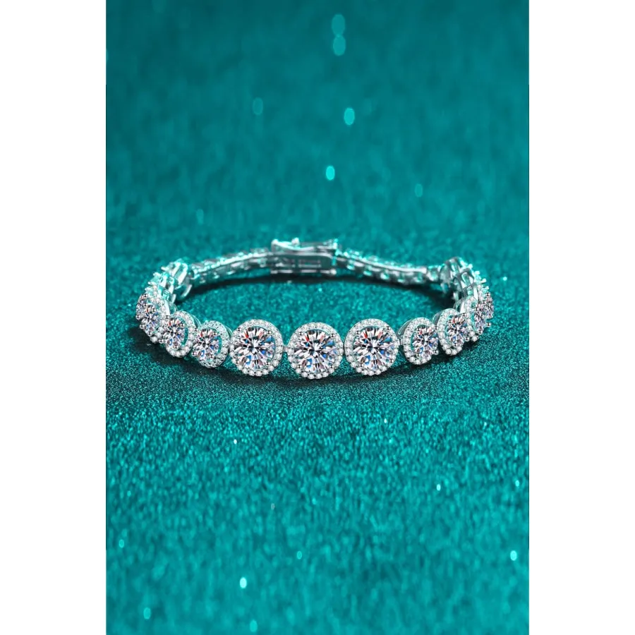 925 Sterling Silver 10.4 Carat Moissanite Bracelet