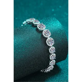 925 Sterling Silver 10.4 Carat Moissanite Bracelet