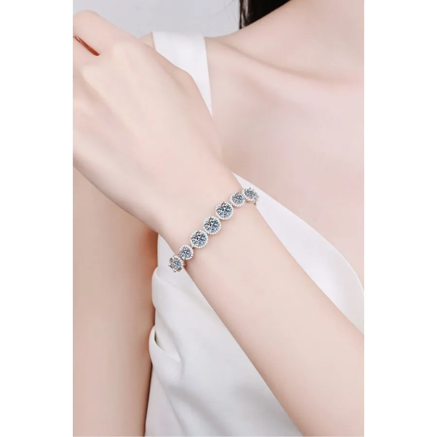 925 Sterling Silver 10.4 Carat Moissanite Bracelet