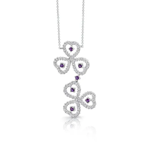 Amethyst Pendant Necklace Sterling Silver