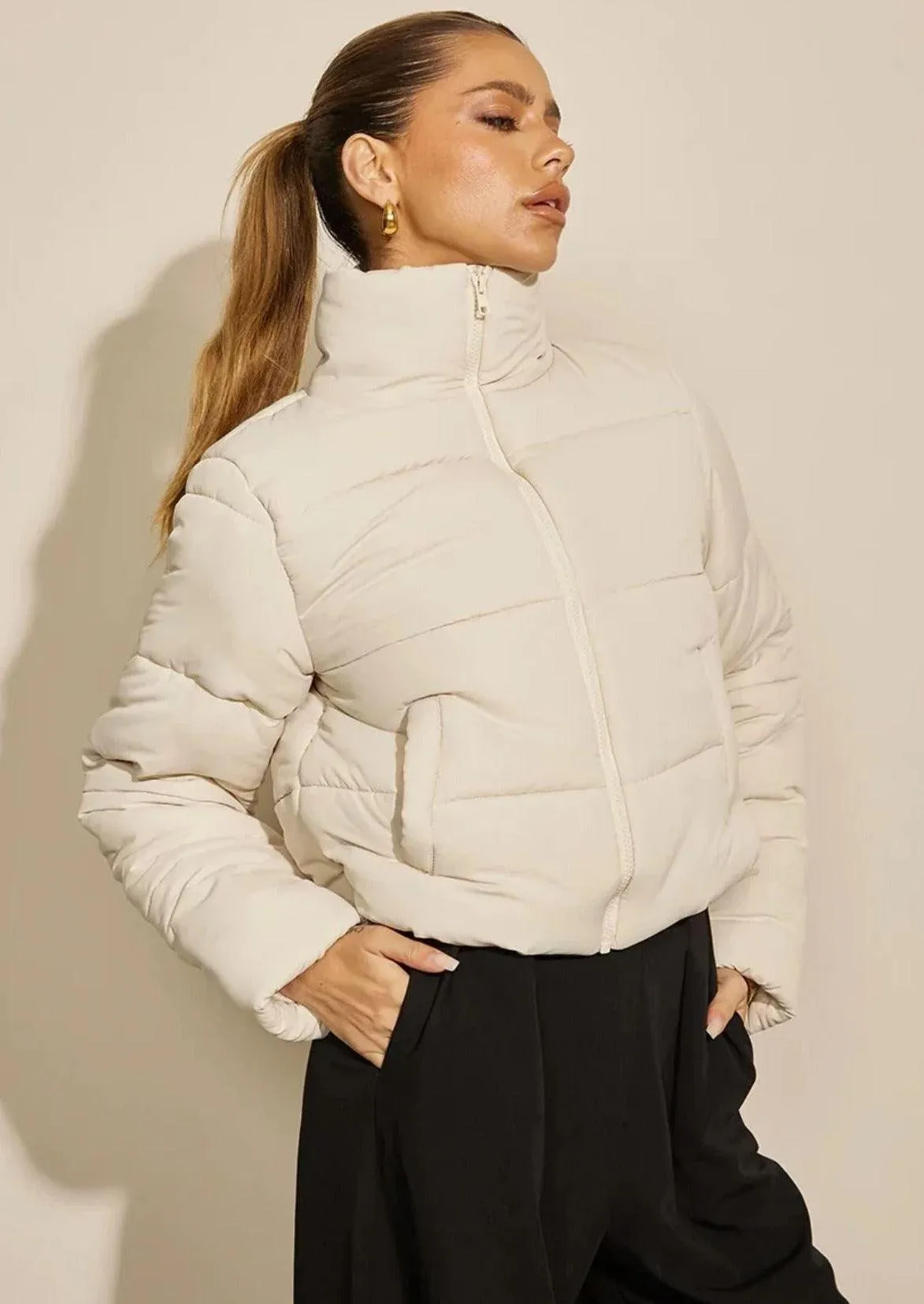 Amore Puffer Jacket in Oyster