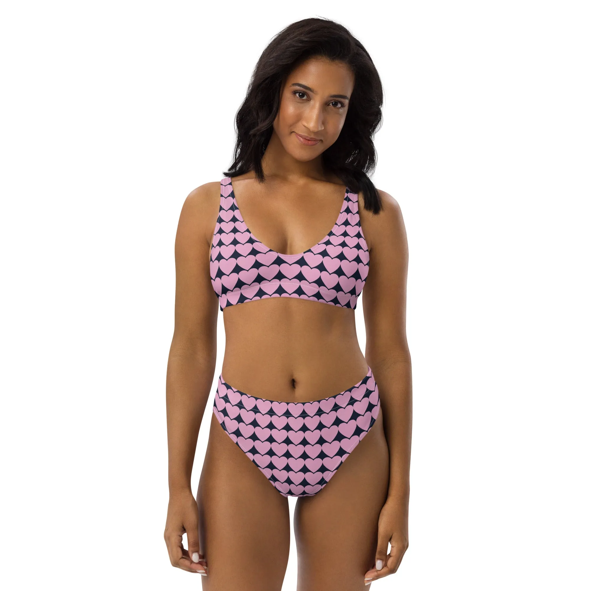 Array of Hearts Recycled high-waisted bikini