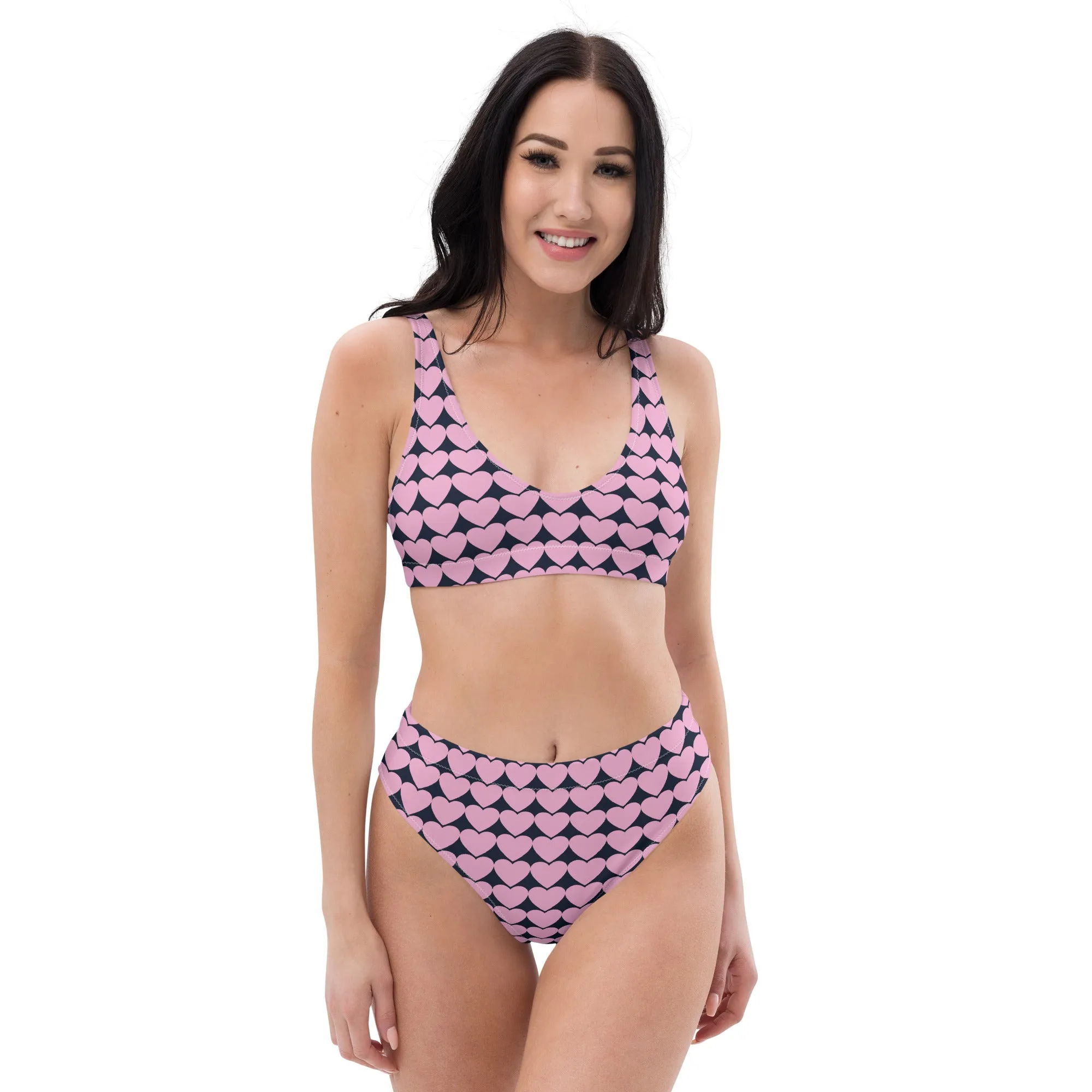 Array of Hearts Recycled high-waisted bikini