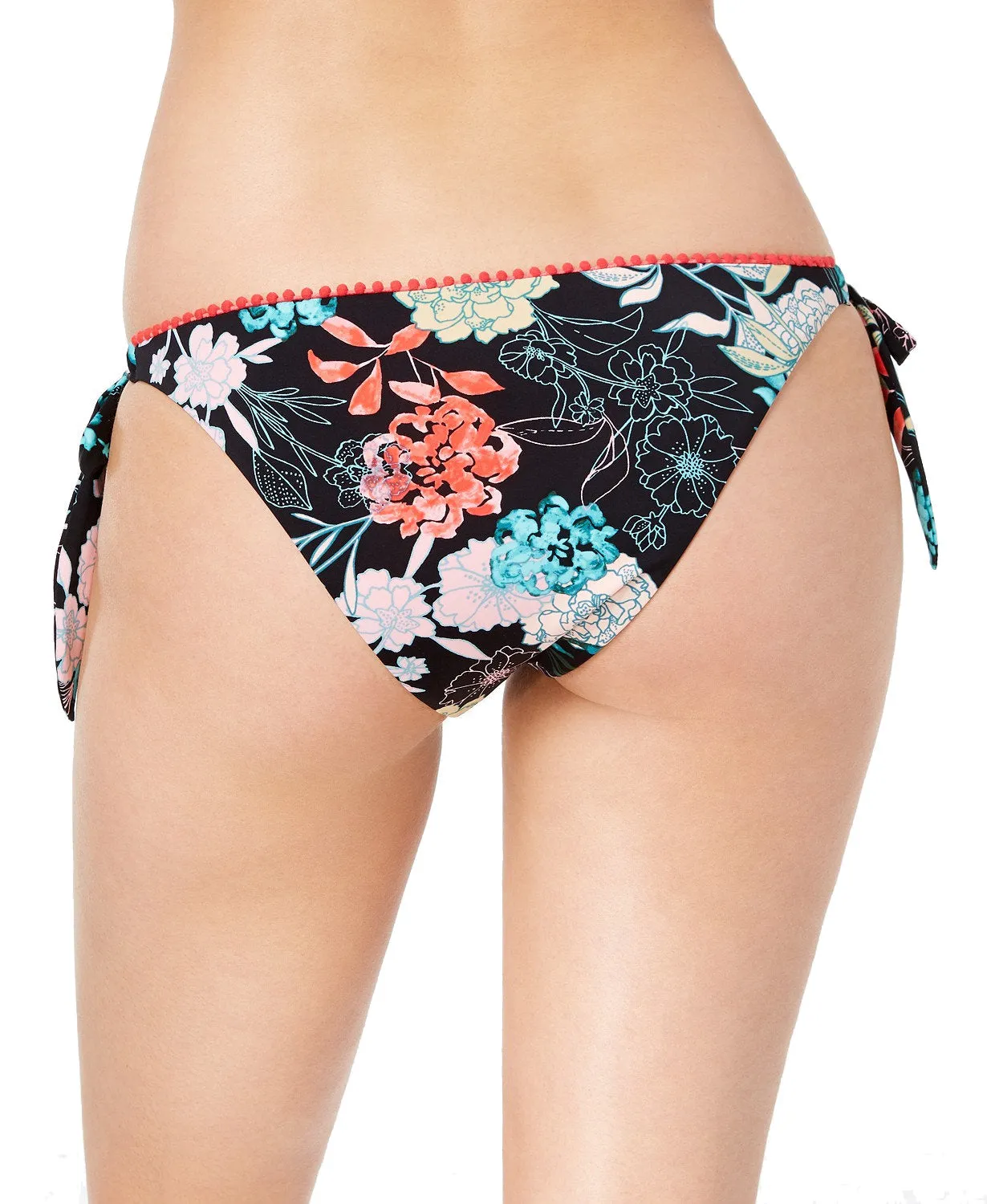 Bar III Women's Side-Tie Floral Printed Bikini Bottoms, Multi, XS