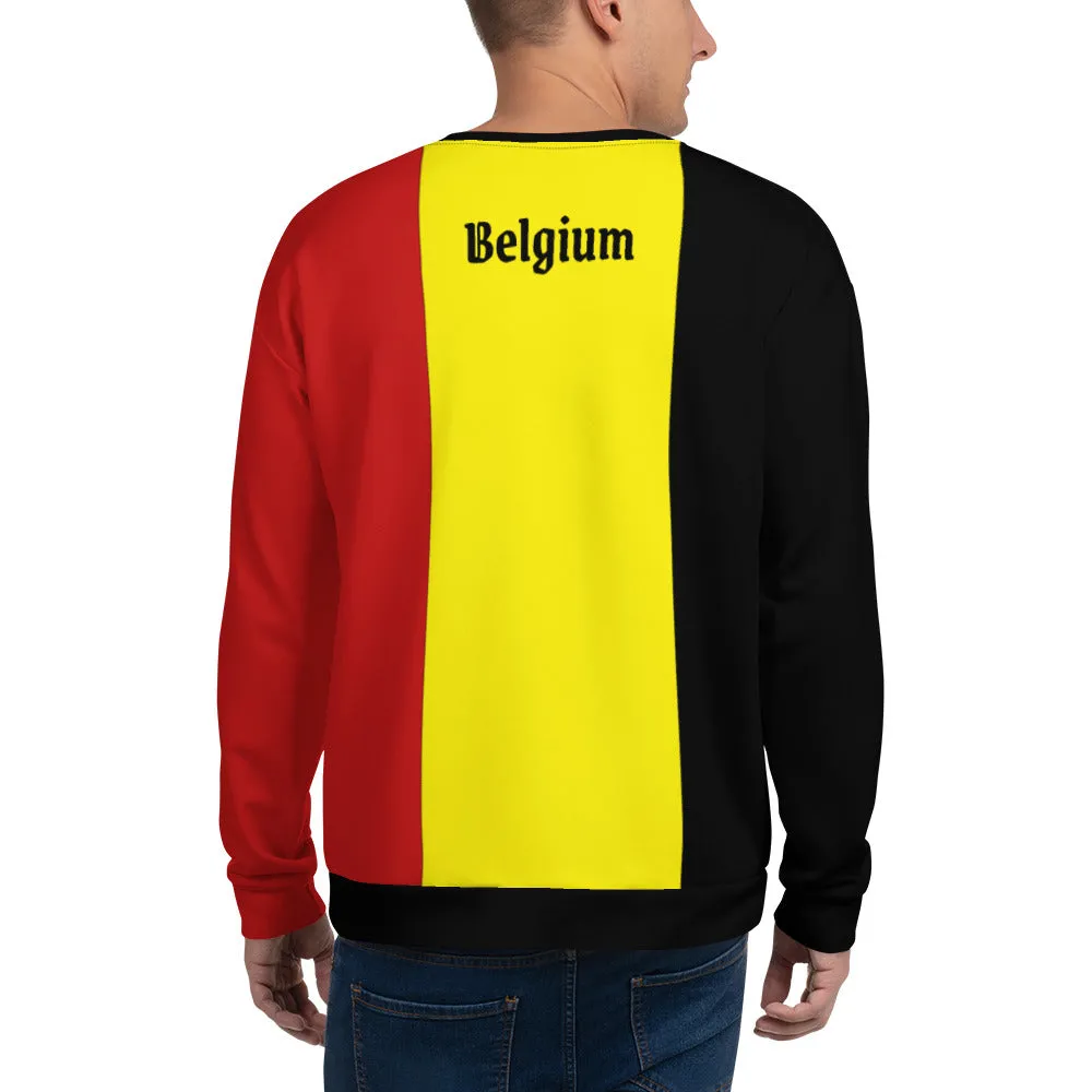 Belgium Flag Colors Sweatshirt / Belgium Clothes / Belgian Shirt