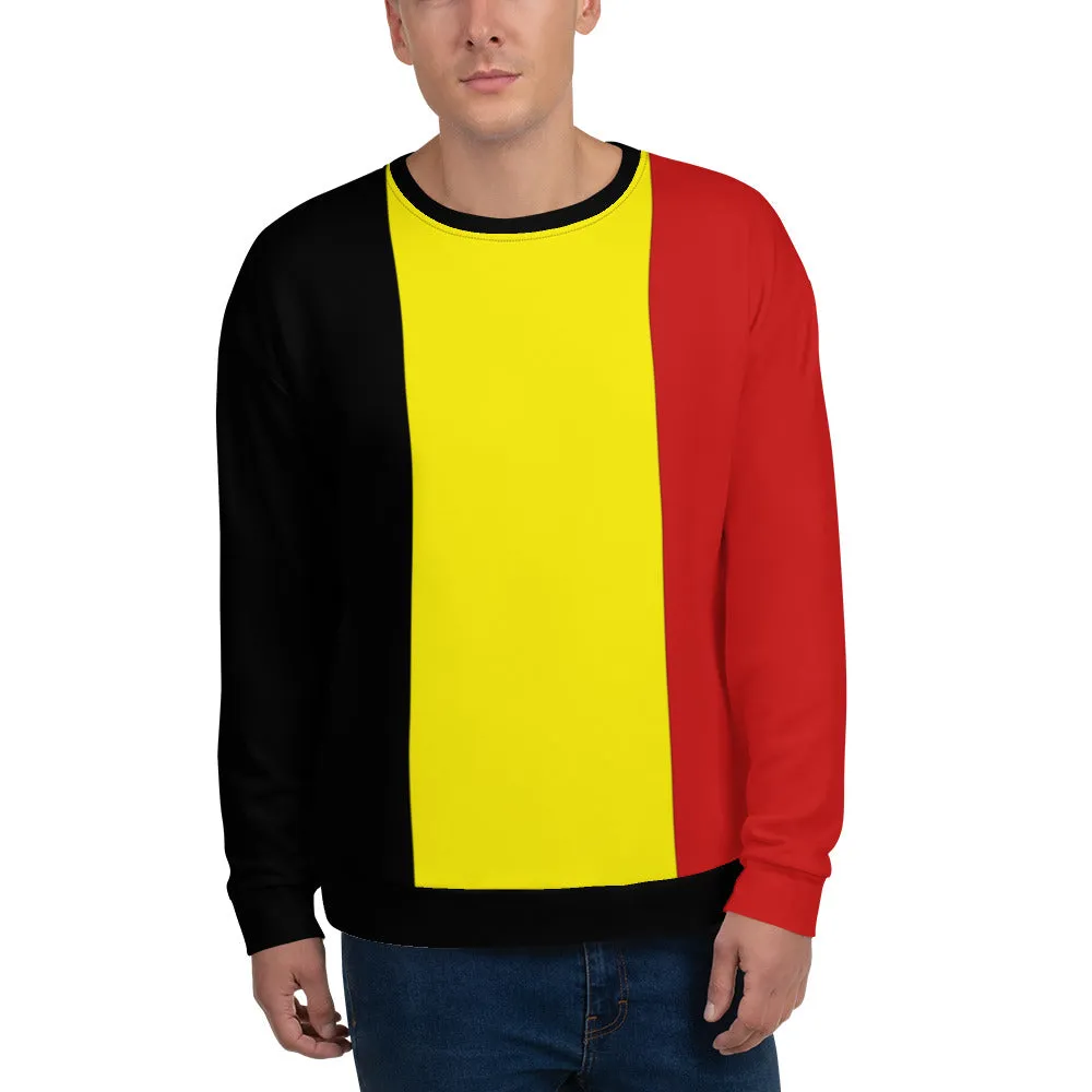 Belgium Flag Colors Sweatshirt / Belgium Clothes / Belgian Shirt