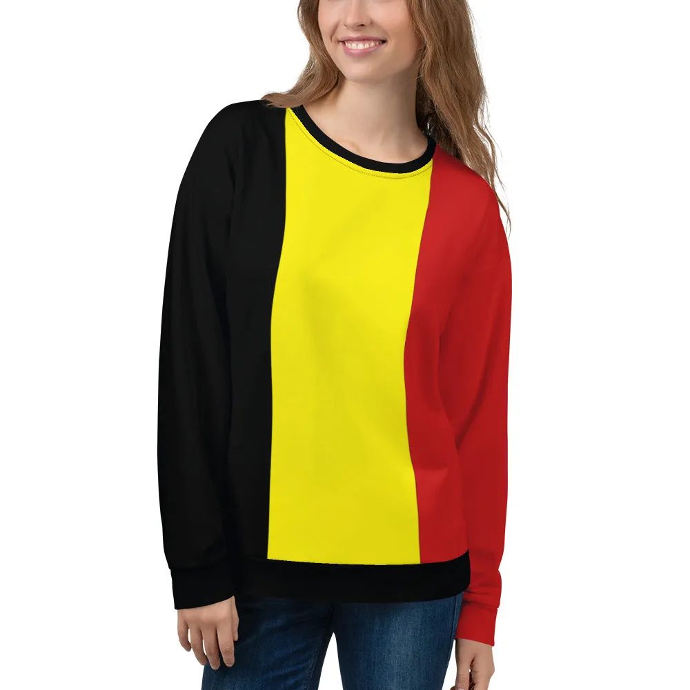 Belgium Flag Colors Sweatshirt / Belgium Clothes / Belgian Shirt