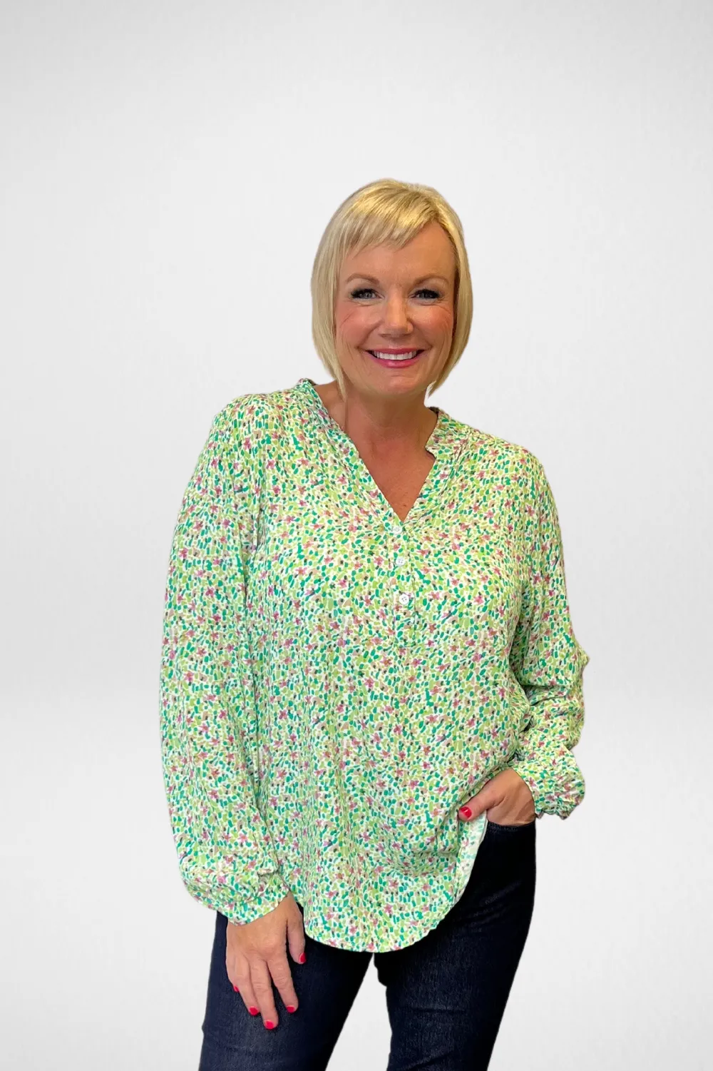 Bella Shirt | Matisse Green Multi