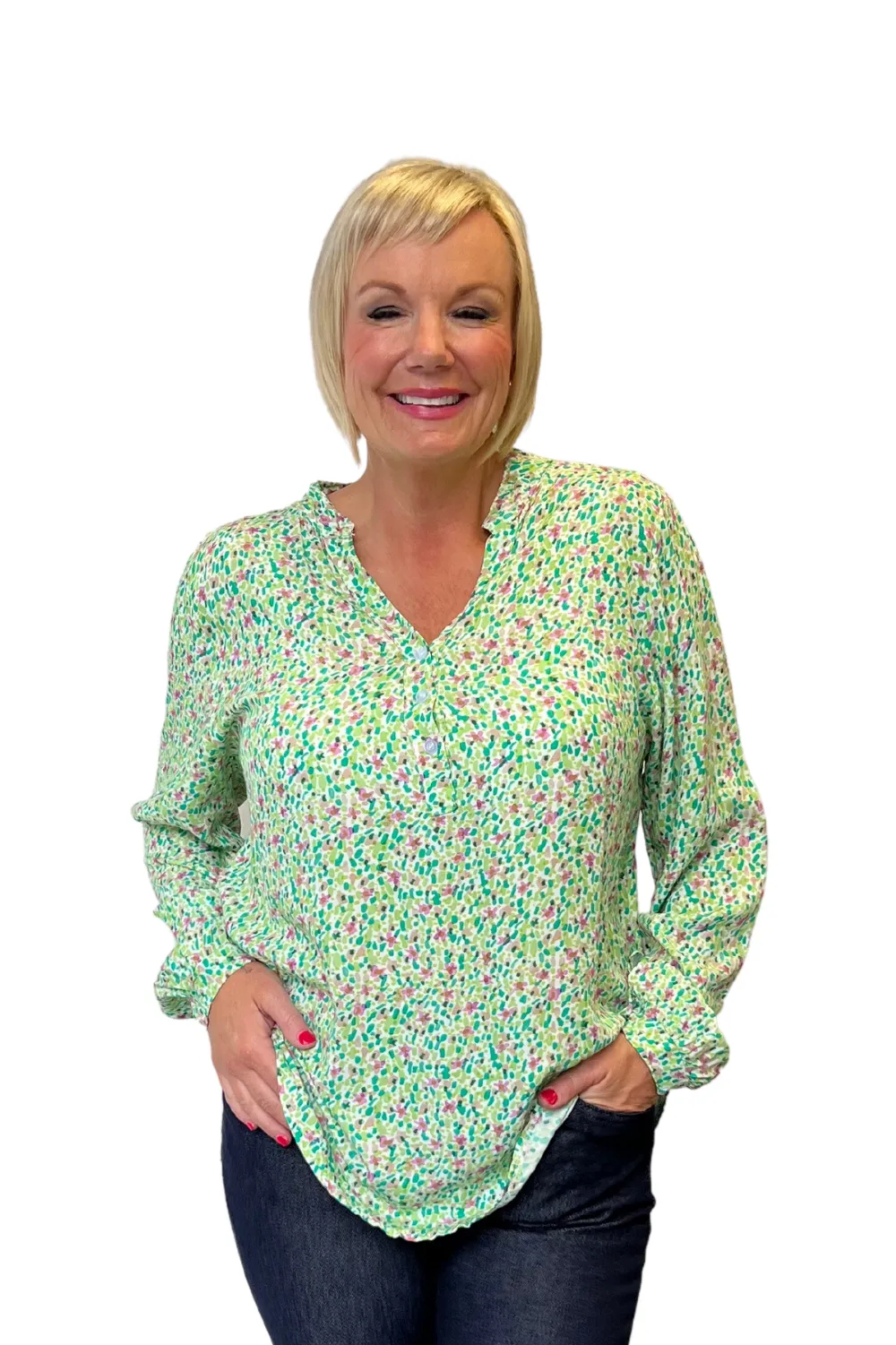 Bella Shirt | Matisse Green Multi