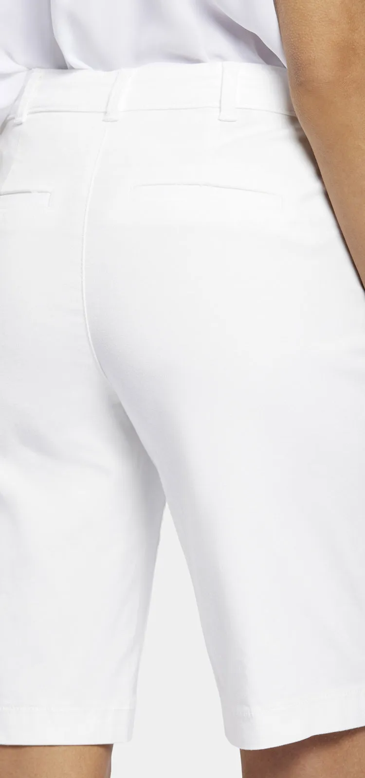 Bermuda Short Wit Stretch Twill | Optic White