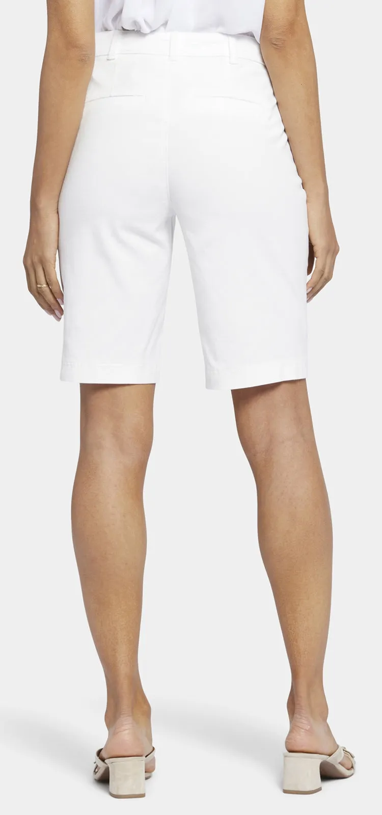 Bermuda Short Wit Stretch Twill | Optic White