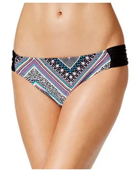 Bikini Nation Juniors' Printed Ruched Swim Bottom Separates, Multi, S