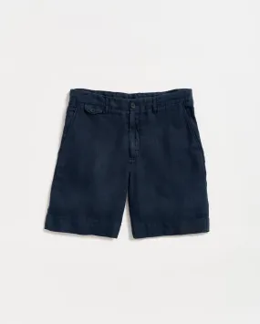 Billy Reid LINEN MOORE SHORT-CARBON BLUE