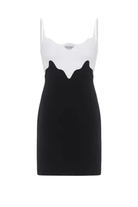 BLACK AND WHITE JULIE MINI DRESS