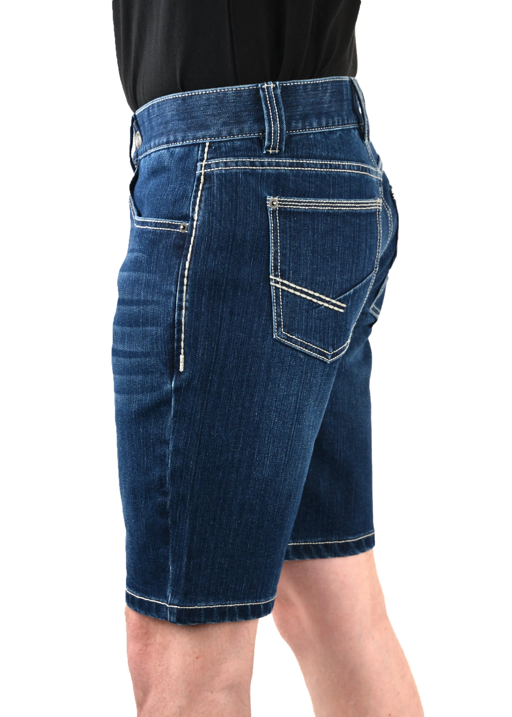 Bullzye Mens Lever Denim Short - B1S1301042