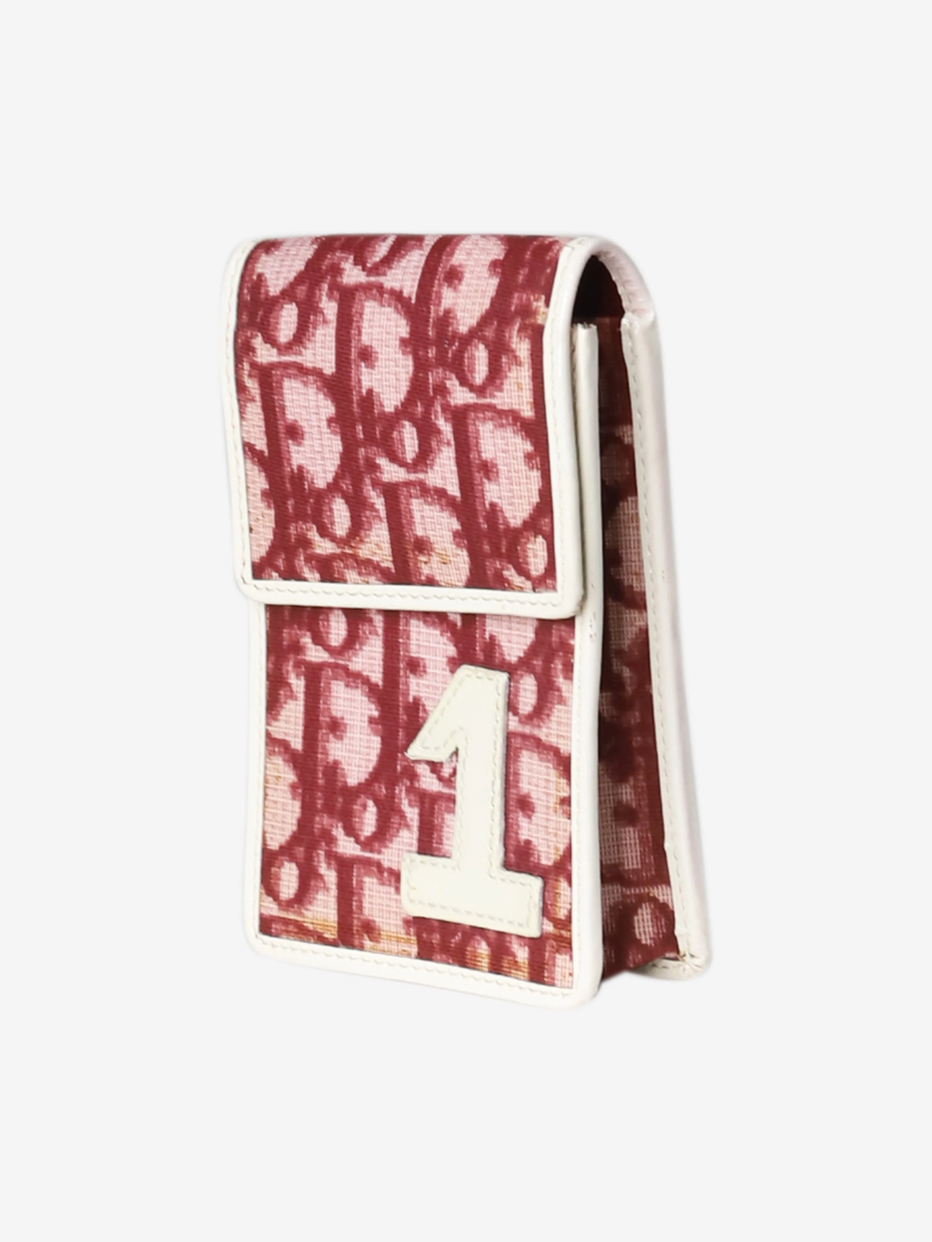 Burgundy and pink Oblique Trotter pouch