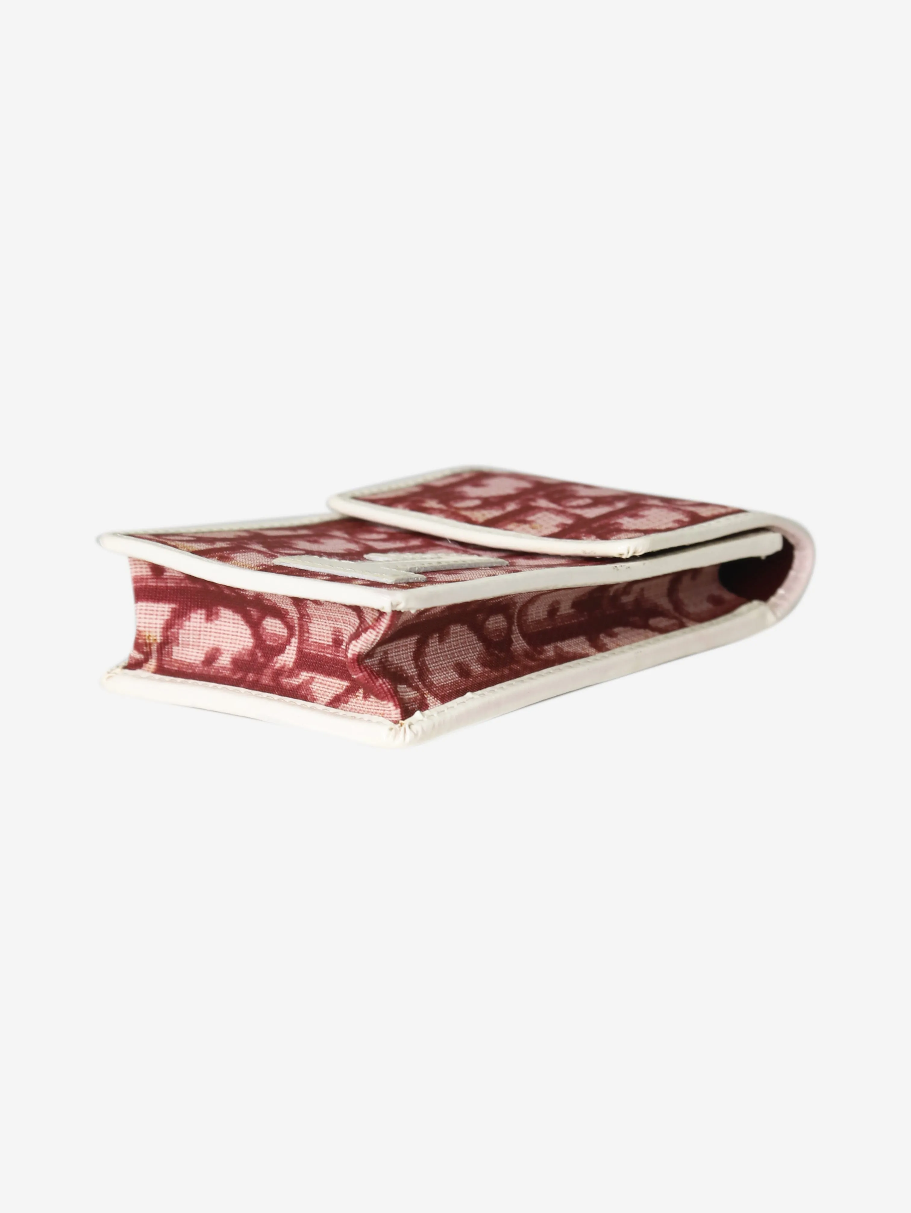 Burgundy and pink Oblique Trotter pouch