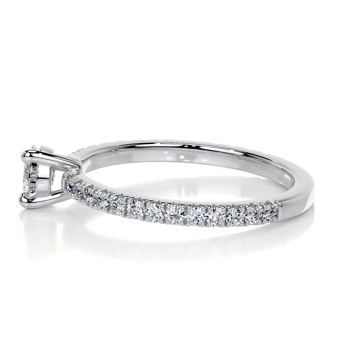 Chloe Pear Lab Grown Stacking Ring   (0.75 Carat) -14K White Gold