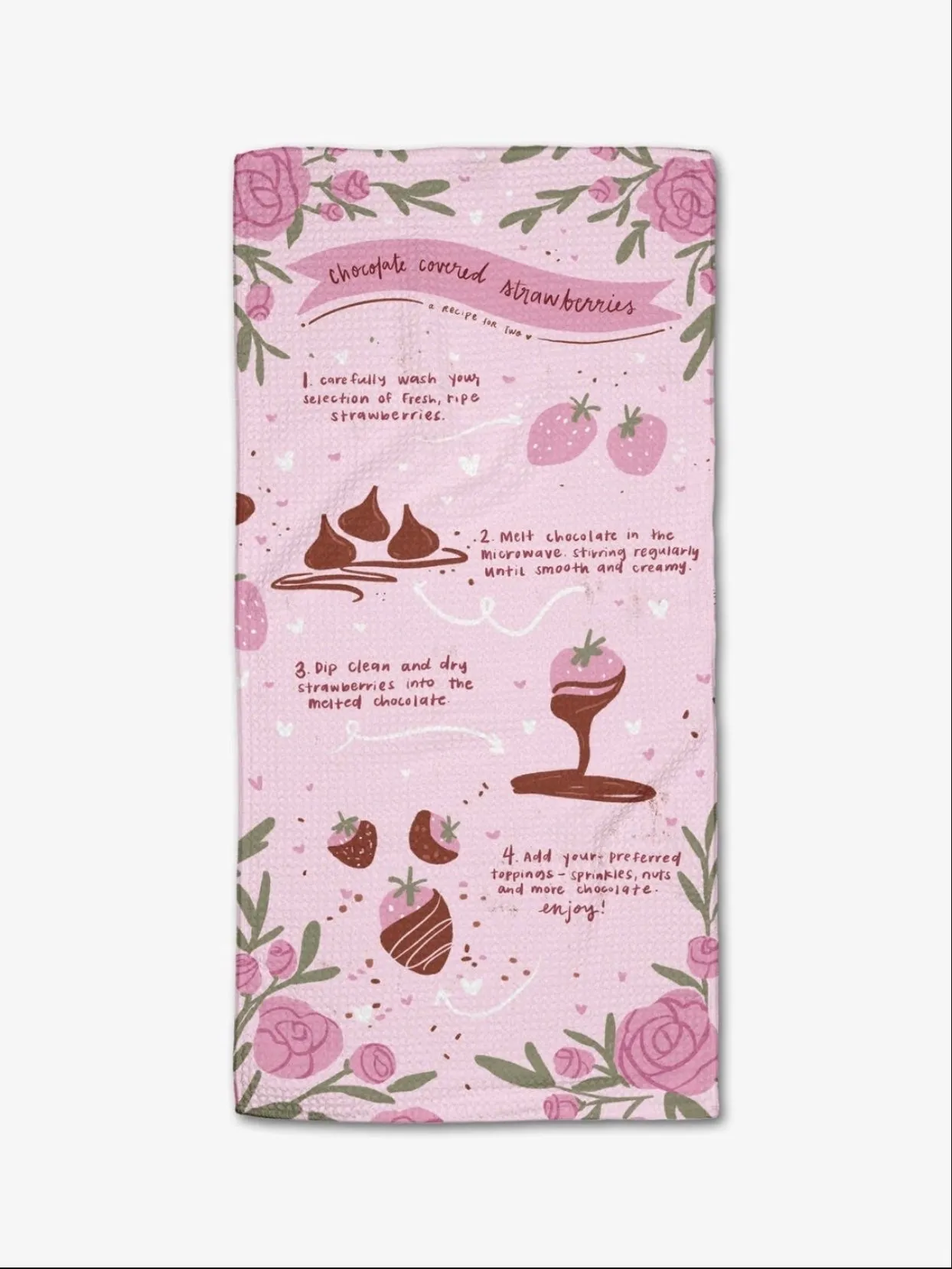 Chocolate Covered Strawberry Tea Towel