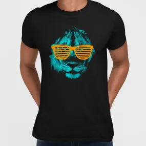 Cool Lion Halftone Animal Sunglasses T-Shirt