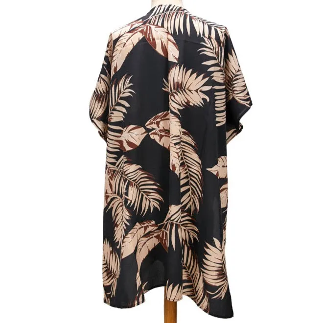 Coverup Nikki Palm Leaf Gold Black