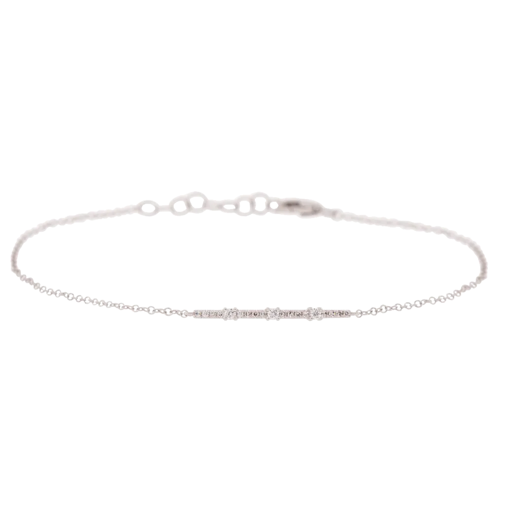 Dainty Diamond Bar Bracelet