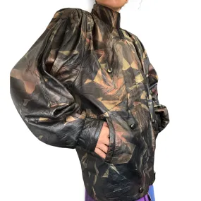 Déseré Metallic Leaf Print Jacket