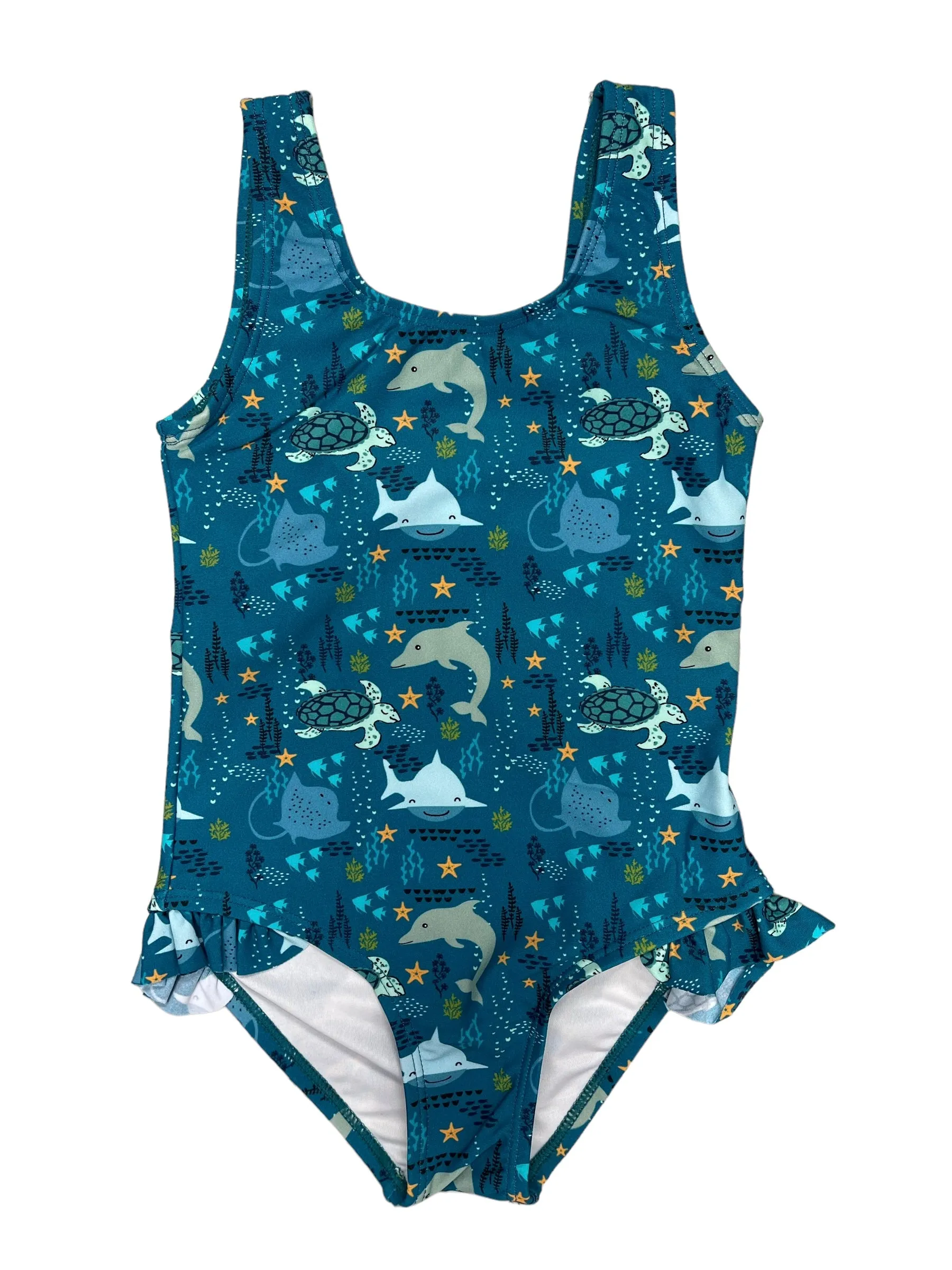 Emerson And Friends Ocean Friends Ruffle Leg One Piece Swimsuit