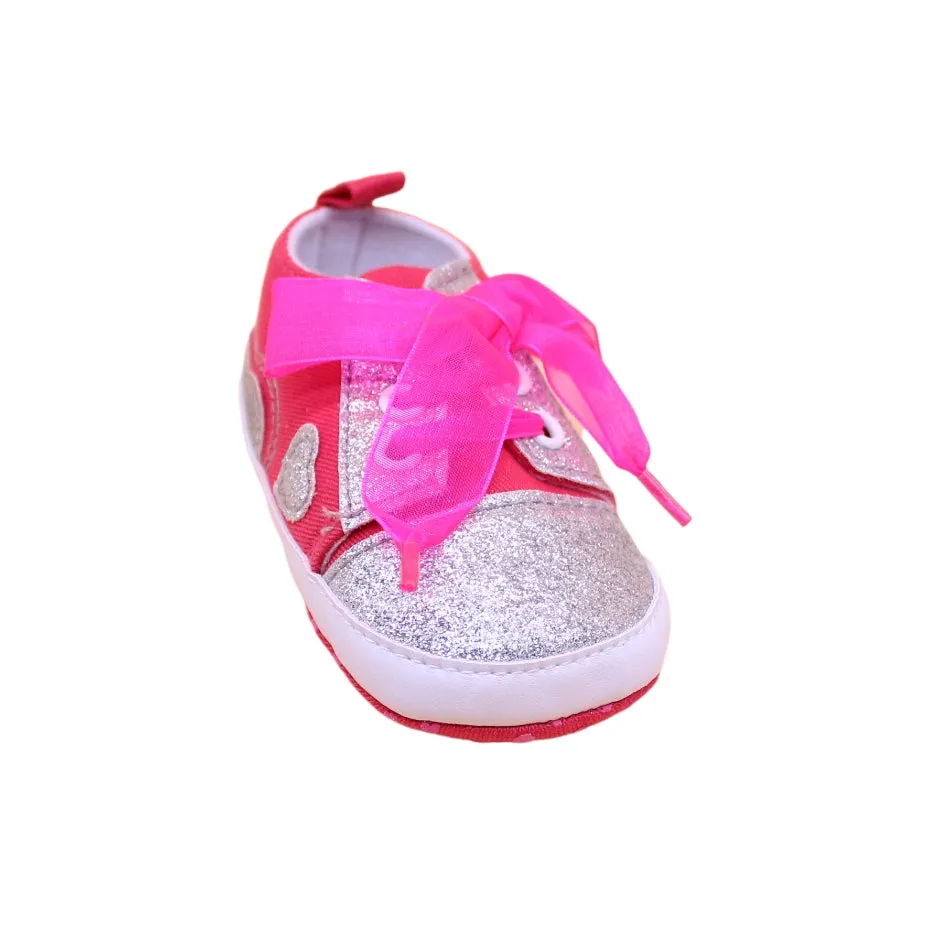 Glitter Sneakers with Organza Laces - Prewalker