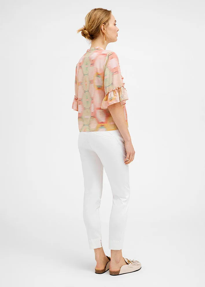 Gustav Biba frills shirt 49606 Skjorte - Hexagon Light Pink Print