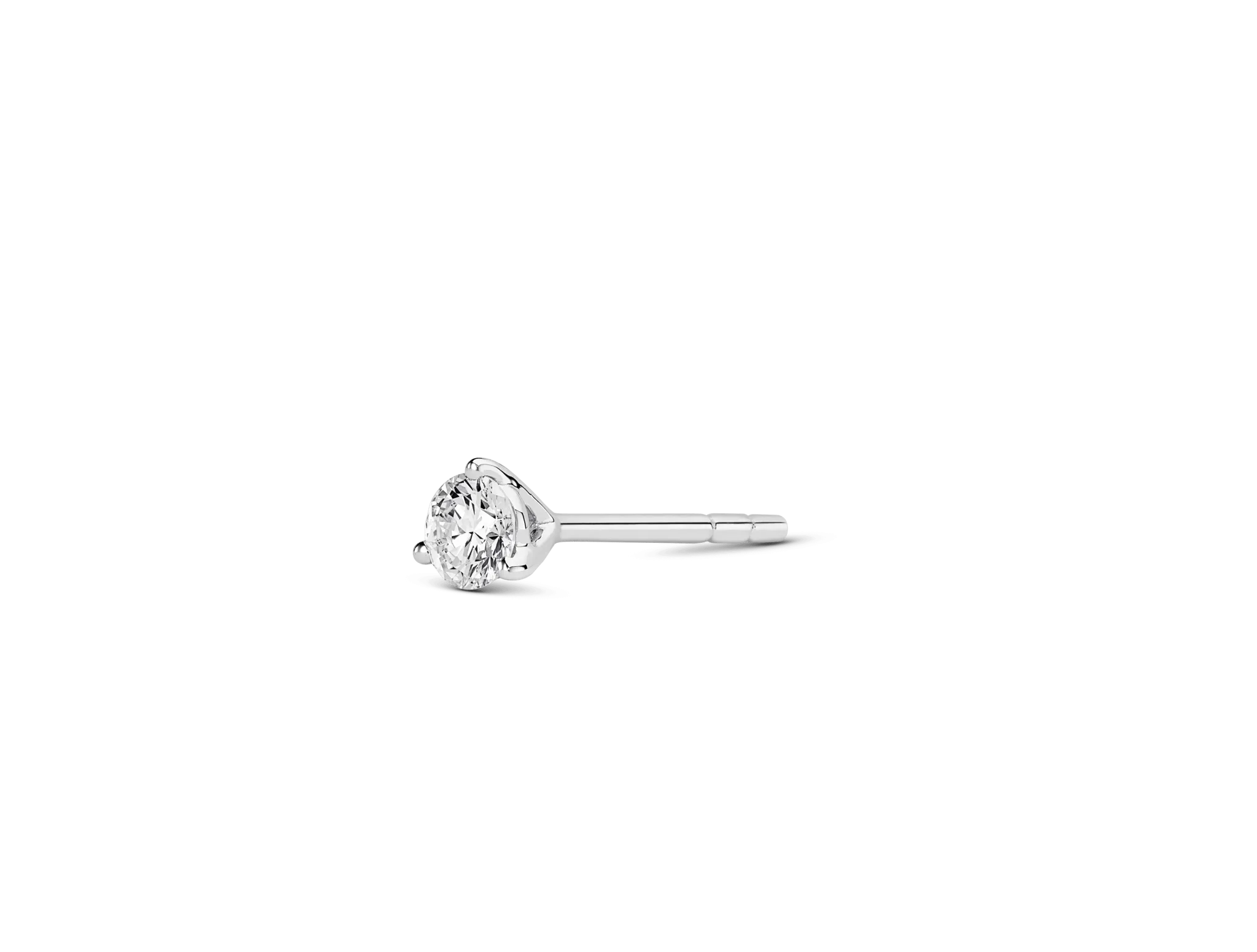 Lab-Grown Diamond ct. Mini Round Brilliant Solitaire Stud | White