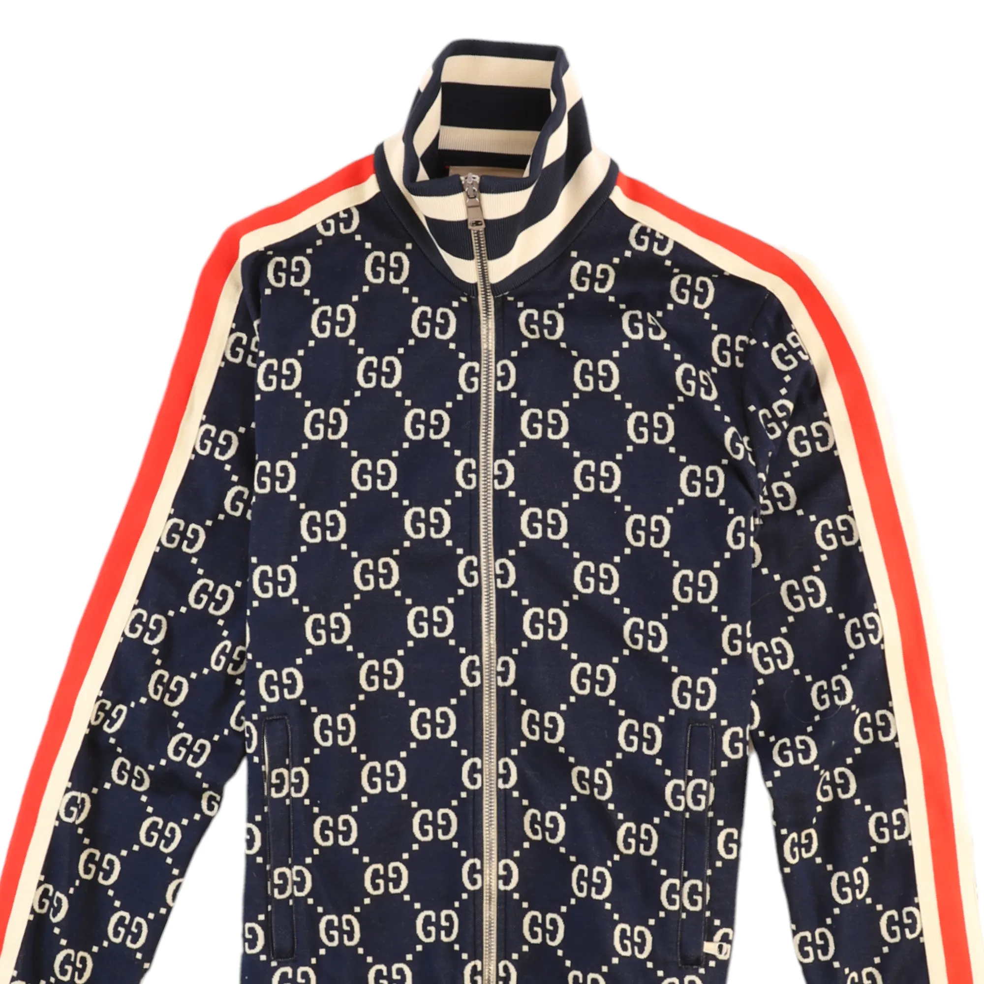 Men's Gg Jacquard Track Jacket Blue Size S