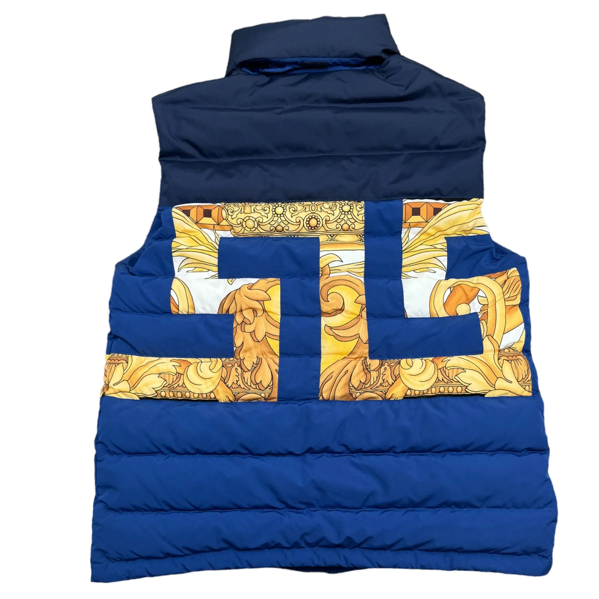 Men's Greca Greek Baroque Gilet Blue Size IT 46 / S