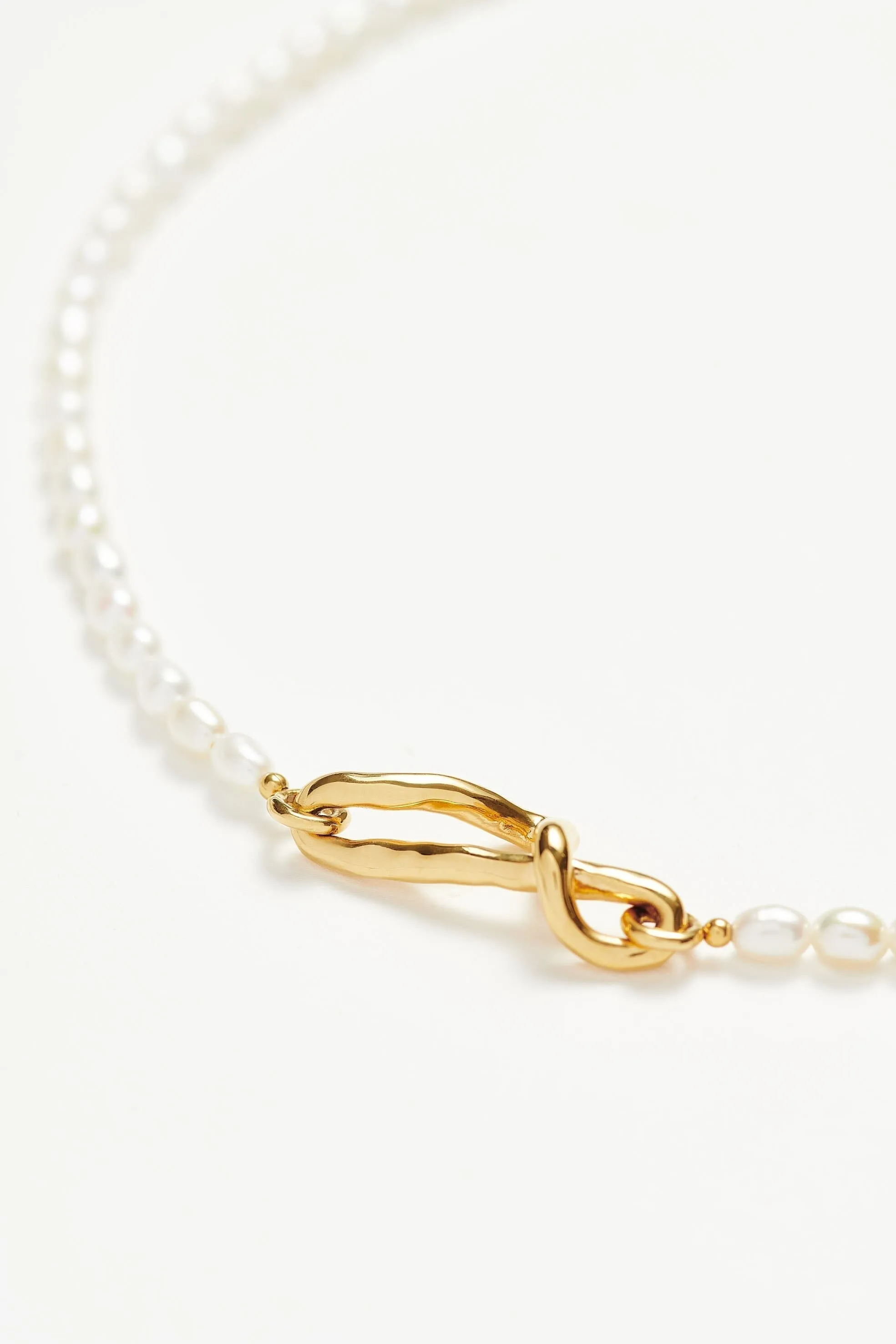 Molten Seed Pearl Knot Necklace