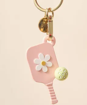 Pickleball Paddle Keychain - Pink