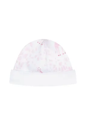 Pink Giraffe Print Hat