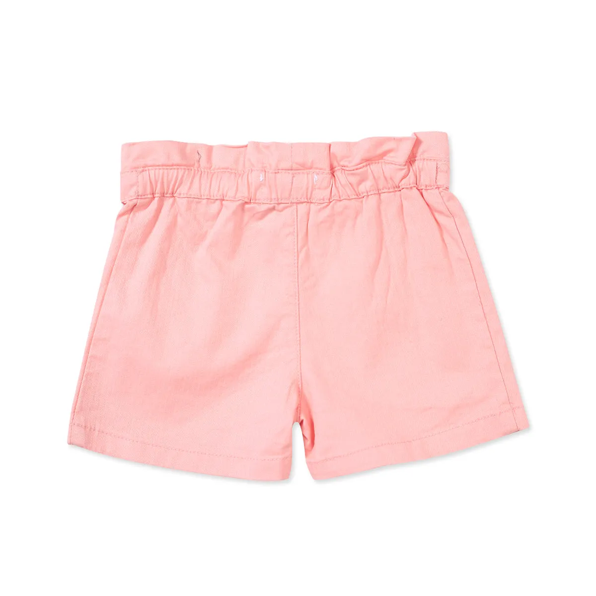 Pink Twill Girls Shorts